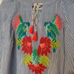 Boden Embroidered Peasant Blouse